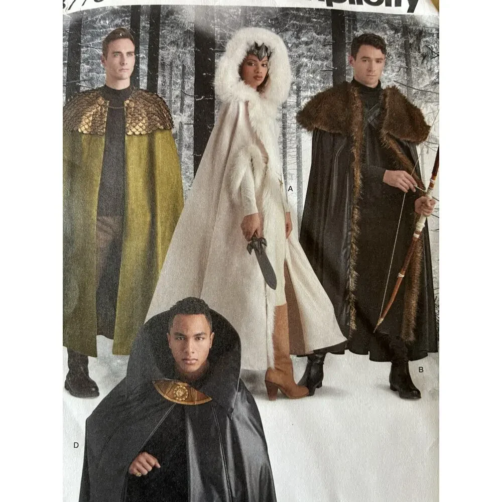 Simplicity Sew Pattern Capes Cosplay Game Thrones Dr Strange Costume UNCUT 8770